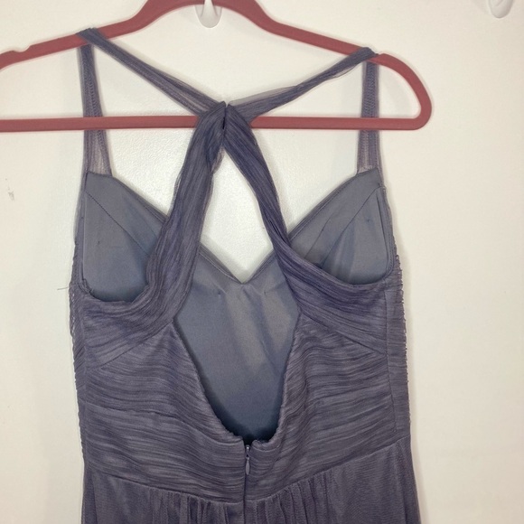 Bill levkoff Crisscross Strap Tulle A-Line Gown - Picture 7 of 8